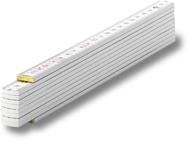Sola righello pieghevole pieghevole legno 2mt 10 membri hb2 10w, bianco, eg-class 3 hb2 10w - 53060601 - 53060601