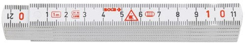 Sola righello pieghevole pieghevole in plastica 1mtr 10 membri bianco, bianco, classe EG 3 hkm1 10w sb - 53031301 - 53031301