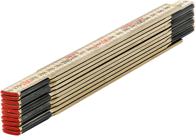 Sola metro plegable madera 2mtr 10 miembros hc2 10 natural, clase 3 (medidor de contacto) - 53010501
