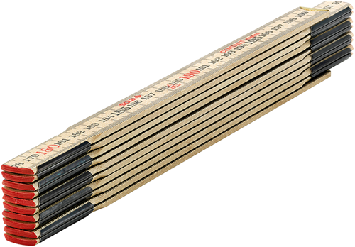 Sola vouwmeter hout 2mtr 10-ledig hc2 10 naturel, klasse 3 (contactmeter) - 53010501