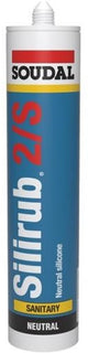Soudal silirub 2s | sanitairkit | alu-wit ral 9006 | 300 ml - 104205