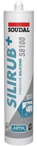 Soudal silirub+ s8100 neutraal | sanitairkit | wit | 300 ml - 131238