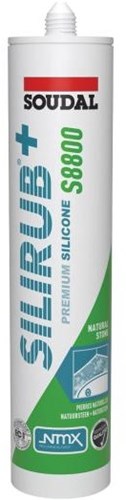 Soudal silirub+ s8800 | pietra naturale | sigillante siliconico | bianco | 300ml-120995