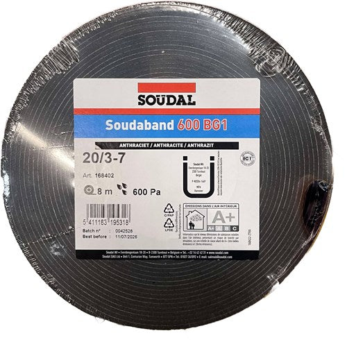 Soudal soudaband 600 bg1 20 2-4 antracite (10m) - 168403