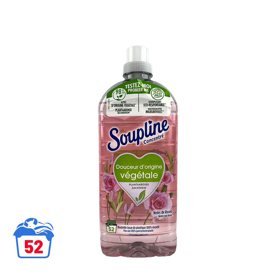 Soupline ammorbidente morbidezza vegetale note di rosa 1300ml