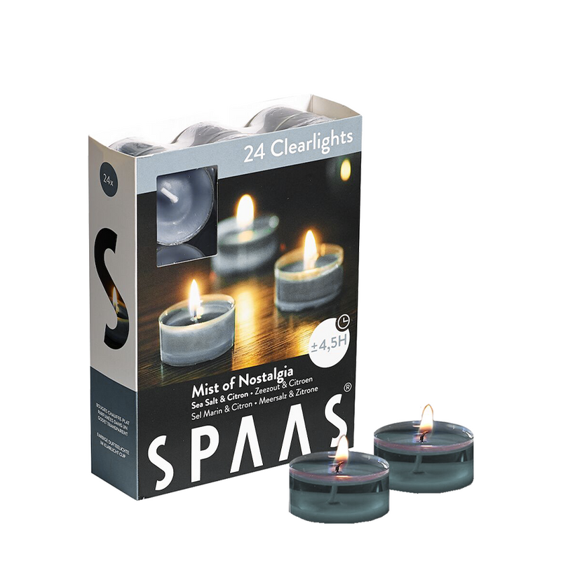 Spaas candelita perfumada clearlights niebla de nostalgia 24 piezas