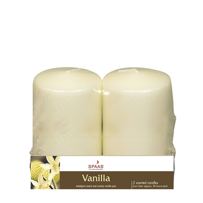 Candela Spaas in blocco vaniglia 100 60mm 2 pezzi