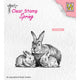 Nellie's choice • spring clear stempels rabbit family 60x45mm