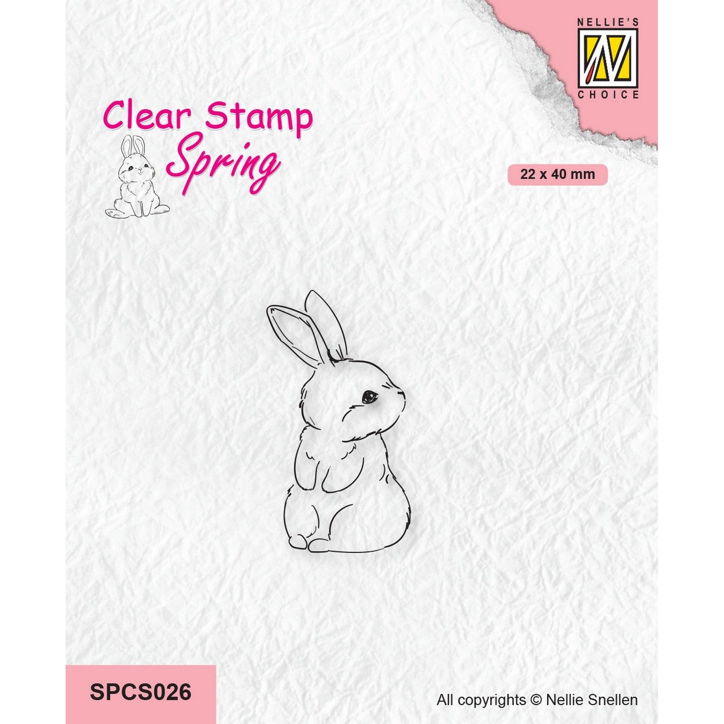 Nellie's choice • spring clear stempels cute rabbit-1