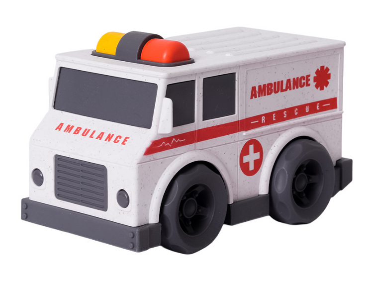 Carro ambulanza Bio Toys in bioplastica (15 cm)