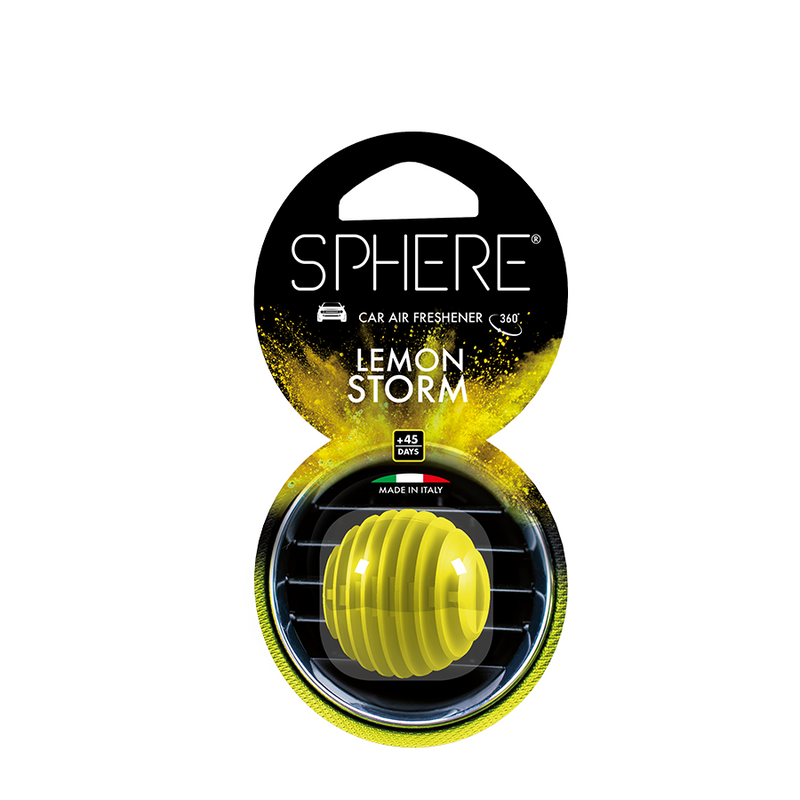 Deodorante per auto sfera tempesta di limone