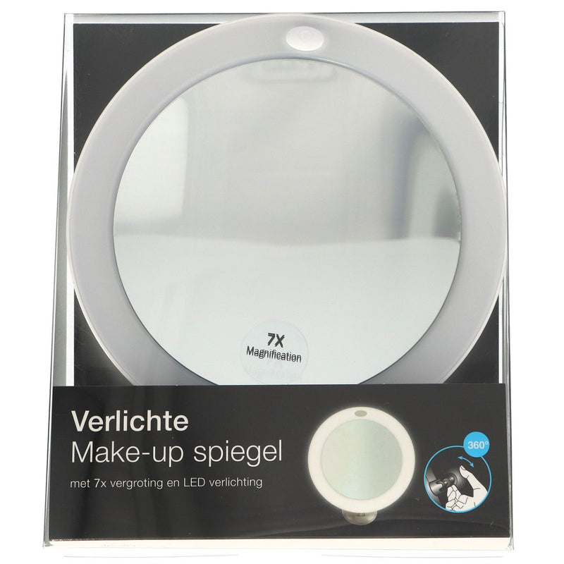 Lsp spiegels spiegel met licht en zuignap 7x vergrotend