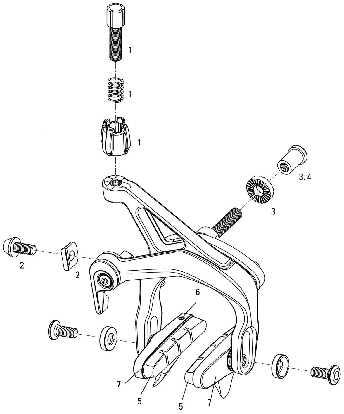 Sram racing fuerza de freno carretera br. fuerza fr.+trasero