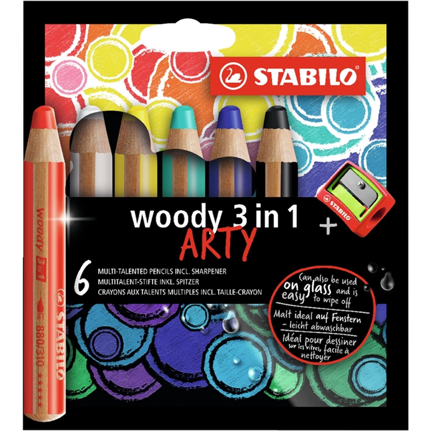 Stabilo Woody 3in1 matite colorate - 6 colori