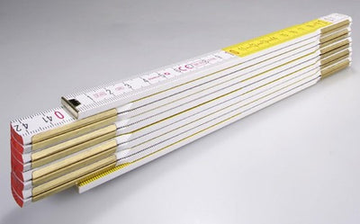 Metro pieghevole Abi stla, 617 legno bianco giallo 2m - 01128