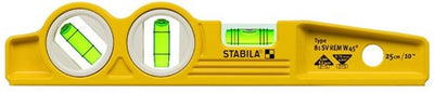 Livella Stabila scanalatura a V 1v1h1x45° fiala magn.25cm - 16672