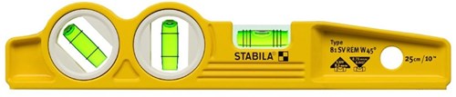 Livella Stabila scanalatura a V 1v1h1x45° fiala magn.25cm - 16672