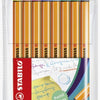Stabilito Punto 88 Pastel Fineliners, 8 °.