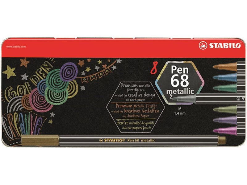 Penna Stabolo 68 Felice in metallo metallico -Penne per tiri, 8 °.