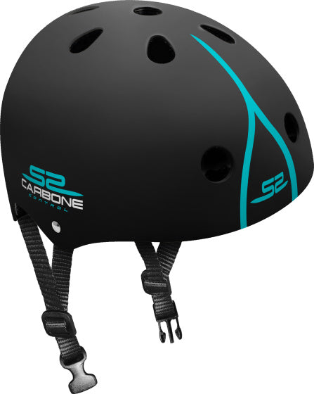 Skids Controlla il casco per pattini in carbone regolabile dimensione nera 53-57 cm