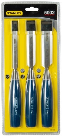 Set scalpelli per legno Stanley, utensili manuali, 3 pezzi (12, 18, 25 mm) - 0-16-128