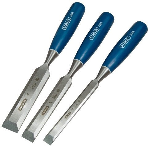 Set scalpelli per legno Stanley, utensili manuali, 3 pezzi (12, 18, 25 mm) - 0-16-128