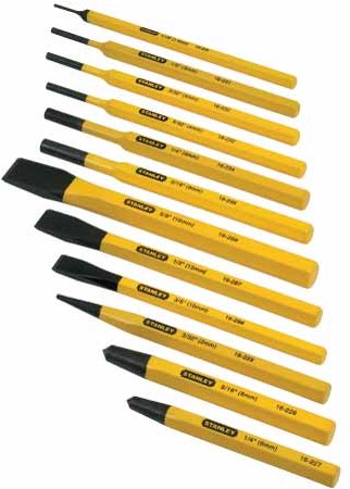 Stanley handgereedschap koudbeitel- en drevelset 12dlg. - 4-18-299