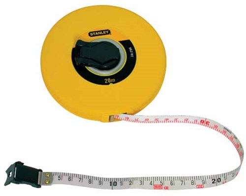 Stanley handgereedschap landmeter fiberglas gesloten kast | 30m - 12,7mm - 0-34-297