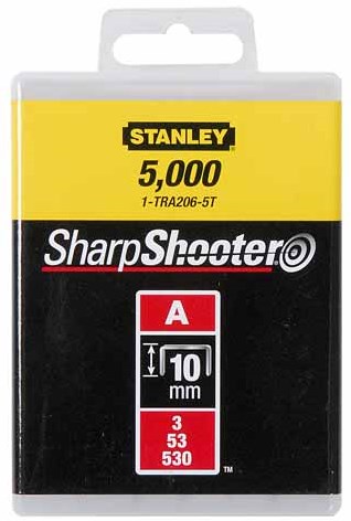 Grapas para herramientas manuales Stanley 10 mm tipo a - 5000 piezas - 1-tra206-5t