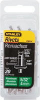 Rivetti pop per utensili manuali Stanley 5x9mm - 15 pezzi - 1-paa66t