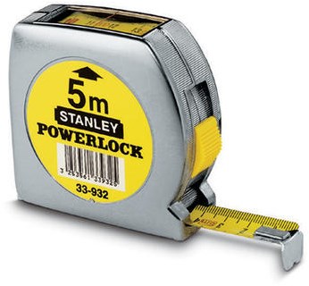 Stanley handgereedschap rolbandmaat powerlock boveninkijkvenster | 5m - 19mm - 0-33-932