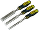 Set scalpelli Stanley per utensili manuali fatmax 3 pz. (12,18,25 mm) - 2-16-268