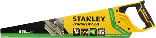 Herramientas manuales Stanley stht1-20352 sierra para madera tradecut universal 550 mm 7tpi - stht1-20352