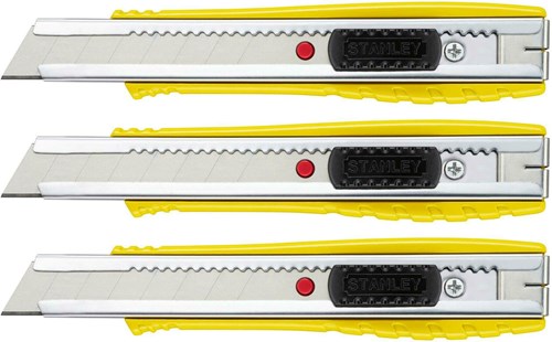 Coltello a scatto Stanley tripack fatmax | metallo | 18mm (2+1 gratuiti) - fmht10421-0