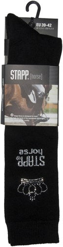 Calcetines hasta la rodilla de mujer Stapp caballo 33510 | negro plata 998 | talla 35 - 8714987628721