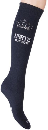 Calcetines hasta la rodilla de mujer Stapp caballo 33510 | negro plata 998 | talla 35 - 8714987628721