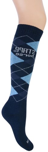 Calcetines hasta la rodilla Stapp caballo cuadros 33600 | nero (negro) 999 | talla 39 - 8714987192833