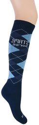 Calcetines hasta la rodilla Stapp caballo cuadros 33600 | nero (negro) 999 | talla 39 - 8714987192833
