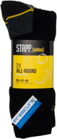 Pack de 2 calcetines redondos Stapp amarillos 4410 | 699 negro | talla 50 - 38.134.005.03
