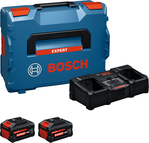 Bosch azul 18v 8.0ah batería de arranque exba18v-80 2-320 | 2x exba18v-80 + cargador exal18v2-320 - 1600a0373x