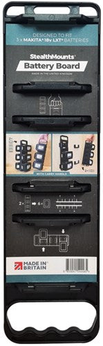Placa de batería Stealthmounts para Makita LXT con mango | negro - bd-mk18-h-1