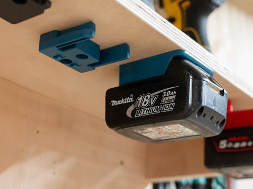 Stealth monta portabatterie per makita 18v | nero | 6 pezzi -bm-mk18-6