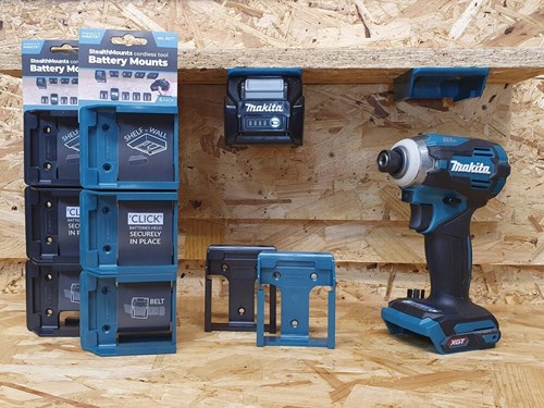 Stealth monta portabatterie per makita 40v xgt | nero | 6 pezzi -bm-mk40-blk-6