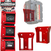 Stealthmounts batterijhouders voor milwaukee m18 18v | rood | 6 stuks - bm-mw18-red-6