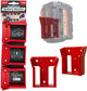 Stealth monta portabatterie per milwaukee m18 18v | rosso | 6 pezzi -bm-mw18-rosso-6