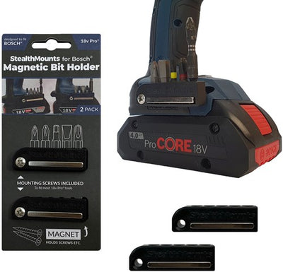 Portapunte Stealth Mount per Bosch 18 V | 2 pezzi | nero - reggiseno-bo-blk-2