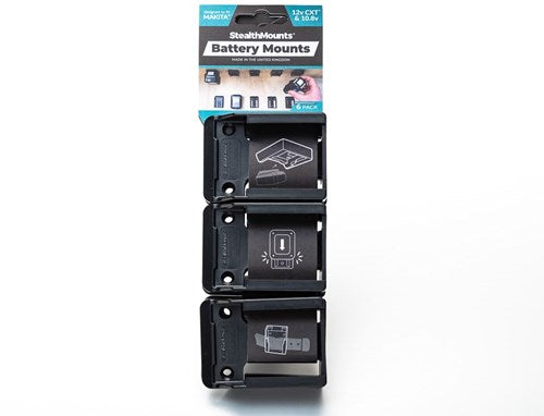 Stealthmounts bm-mk12-blk-6 accuhouders voor makita 12v cxt | zwart | 6 stuks - bm-mk12-blk-6
