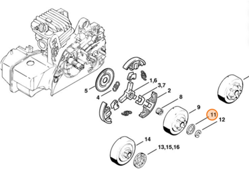 Accessori Stihl 00009581022 | parte | anello 27mm - 00009581022