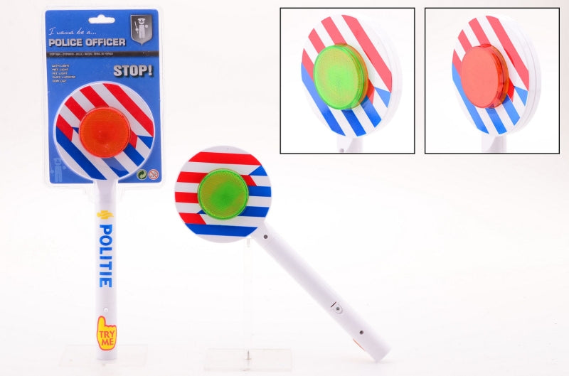 Polizia del segnale di stop di Johntoy con la luce