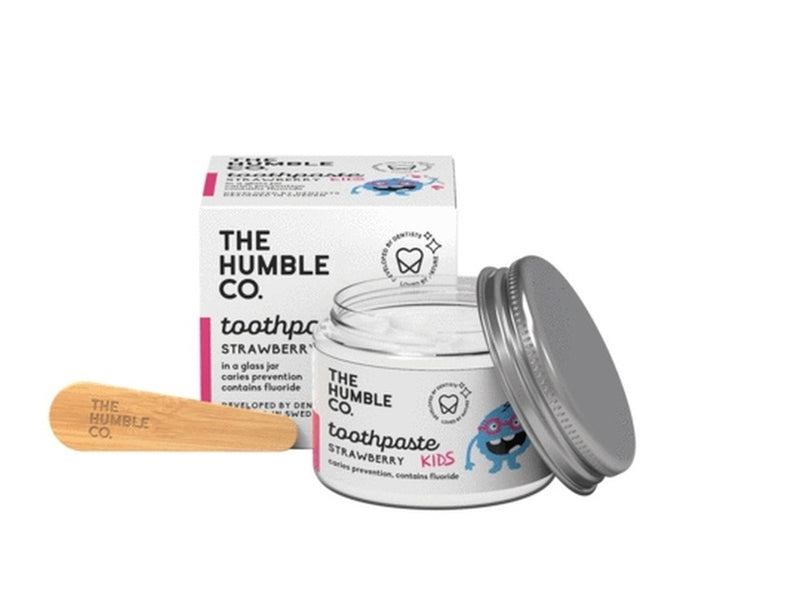 The Humble Co. Pasta dentale per bambini zero Strawberry con fluoro 50ml